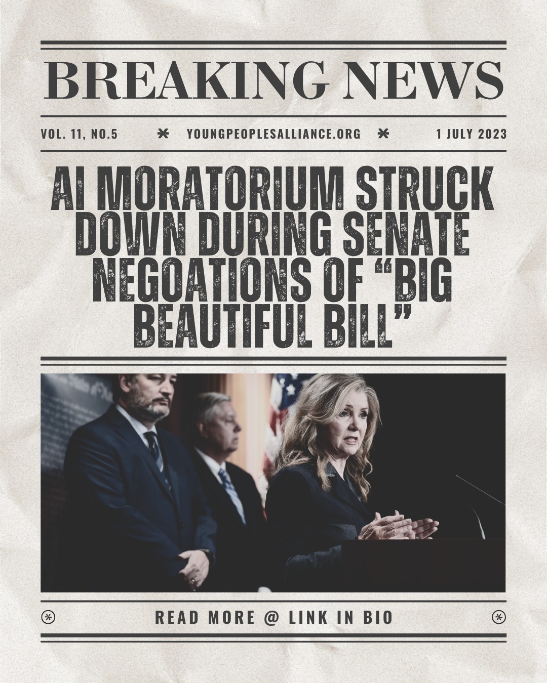 POLITICO: YPA helps strike down AI moratorium